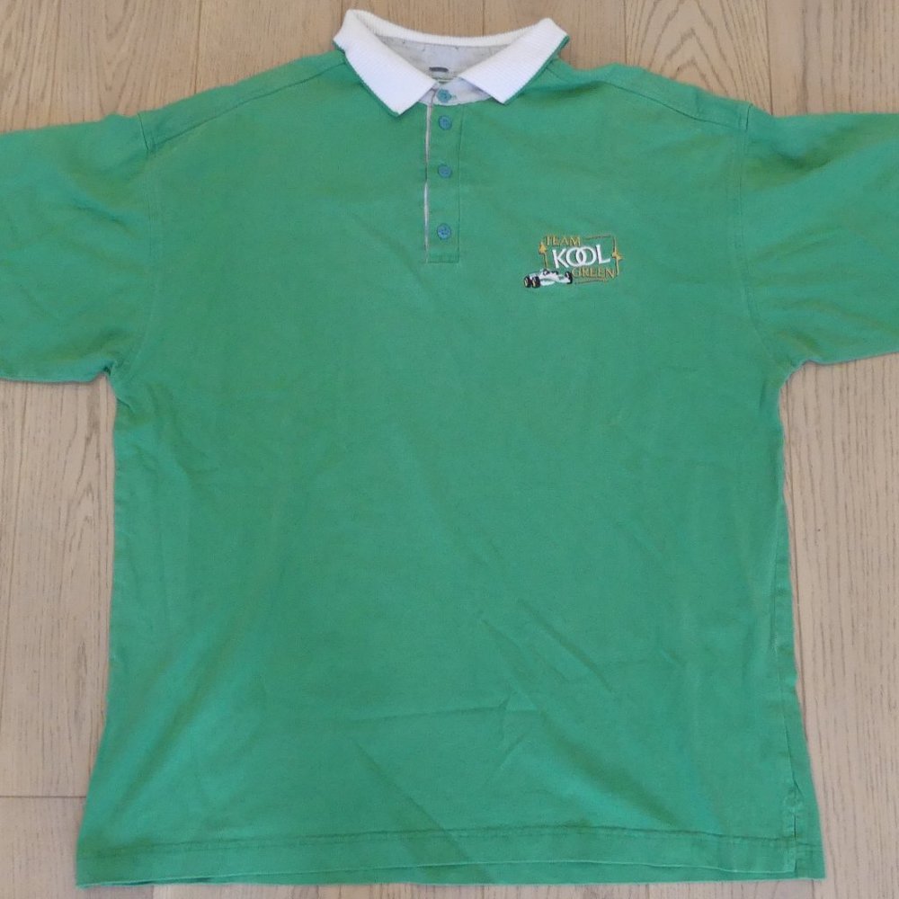 Team Kool Green Official TKG Gear Dario Franchitti 27 Indy Car Racing Green Polo